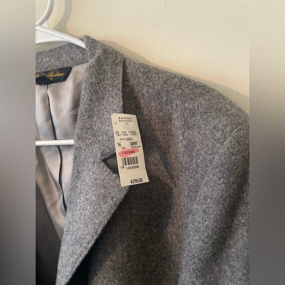 Brook Brothers 100% camel hair grey blazer NEW WITH TAGS - Picture 3 of 6